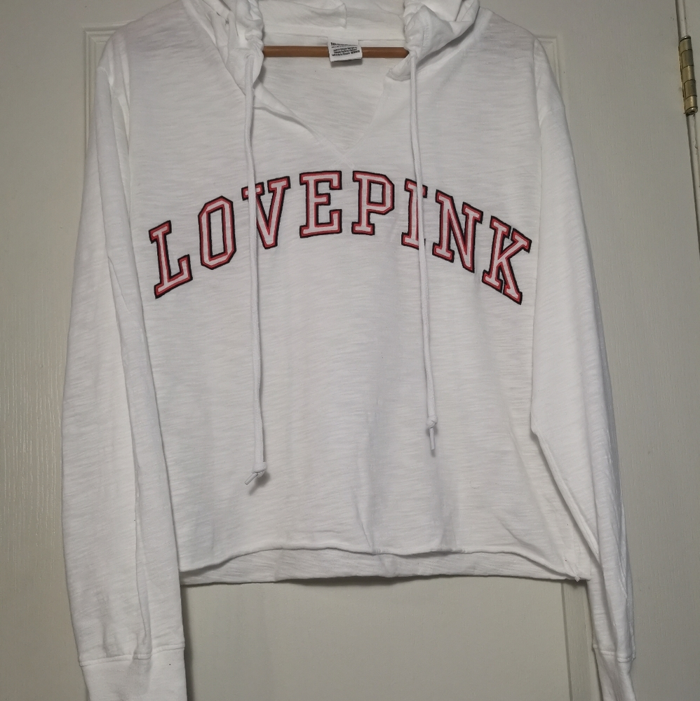 VS PINK 💖 Hooded Long Sleeve Tee